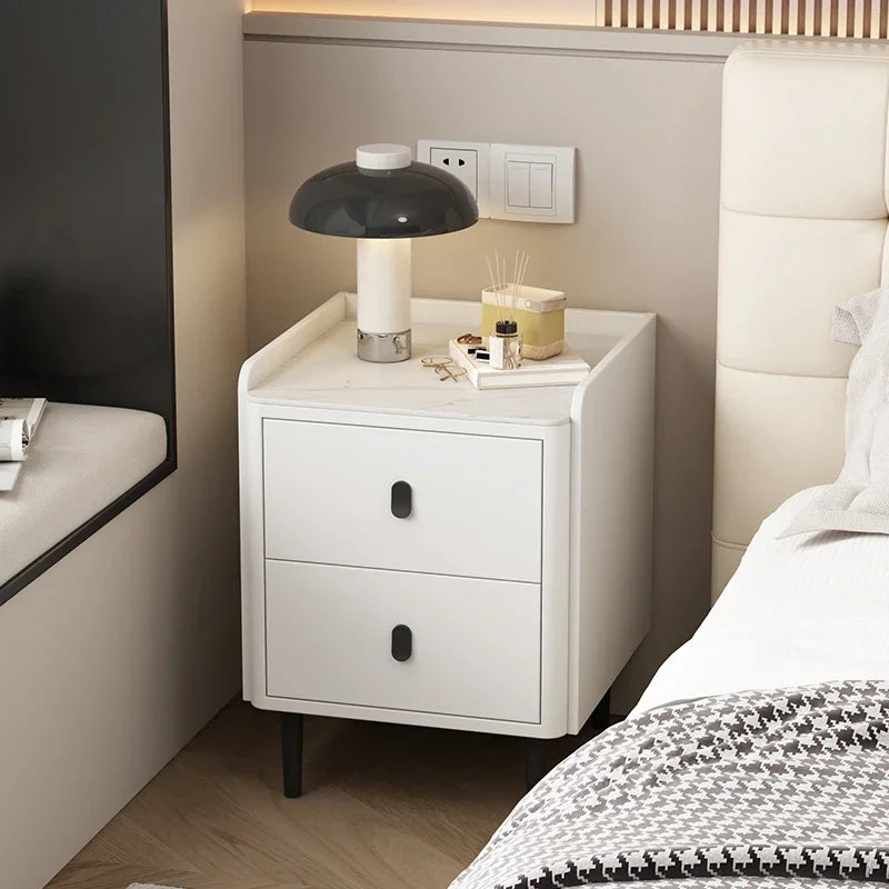 ✨ Modern Nordic Nightstand – Minimalist Drawer Storage Bedside Table