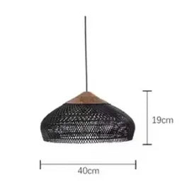 🌾 Bohemian Handwoven Rattan Pendant Lamp – Natural Wicker Ceiling Light for Dining Room, Living Space & Café ✨
