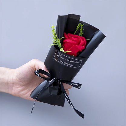 🌹 Single Rose Soap Bouquet – Minimal Valentine Gift for love ❤️