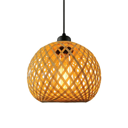 🏮 Handwoven Bamboo Rattan Pendant Lamp – Natural Woven Chandelier Light for Dining & Living Spaces 🌿✨