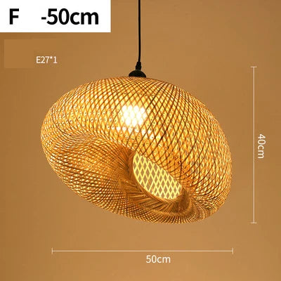 🌾 Handwoven Rattan Wicker Pendant Lamp – Japanese Wooden Ceiling Light for Dining, Bedroom & Farmhouse Décor ✨