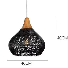 🌾 JOYINLED Japanese Rattan Pendant Lamp – Handwoven Minimalist Hanging Light for Home, Café & Studio Spaces 🏮✨