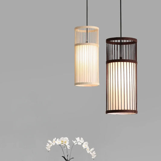 🏮 Japanese Bamboo Chandelier – Handwoven Rattan Pendant Light for Modern Wabi-Sabi Interiors ✨