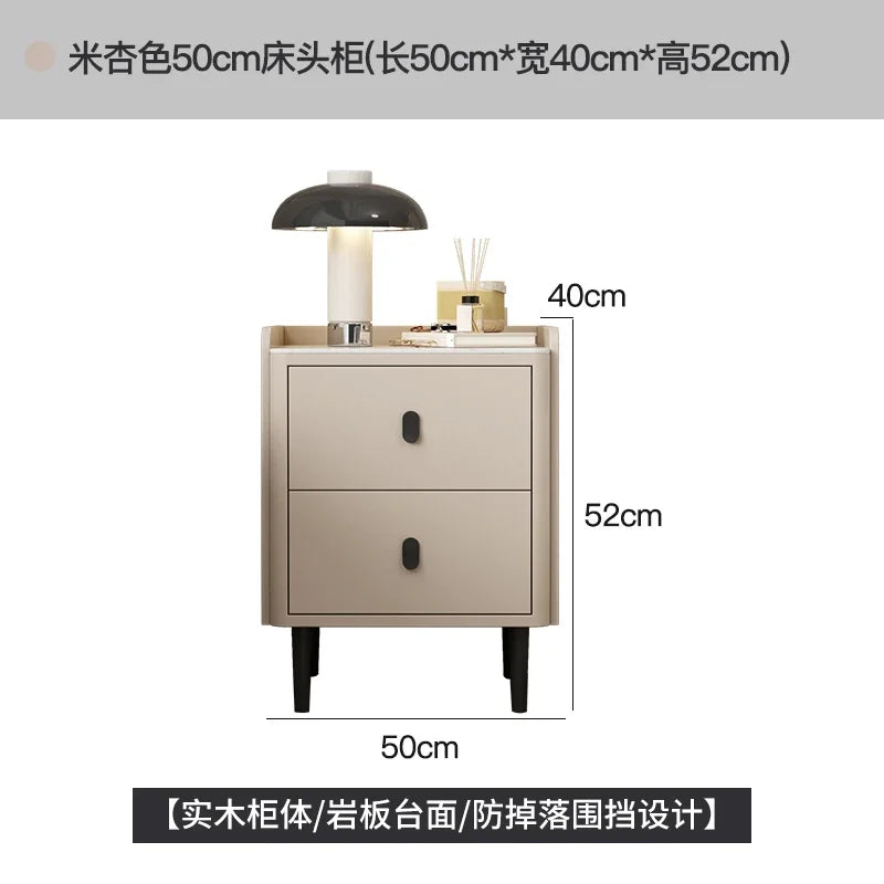 ✨ Modern Nordic Nightstand – Minimalist Drawer Storage Bedside Table