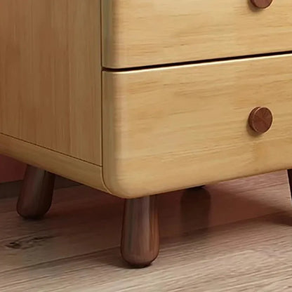 Modern Minimalist Nightstand With Drawer – Wooden Bedside Storage Table