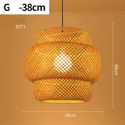 🌾 Handwoven Rattan Wicker Pendant Lamp – Japanese Wooden Ceiling Light for Dining, Bedroom & Farmhouse Décor ✨