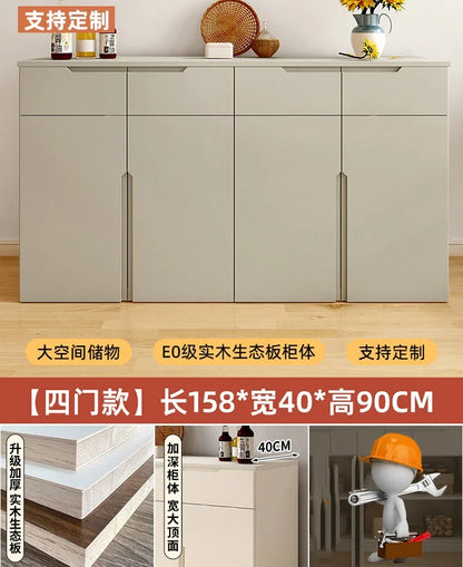 ✨ Modern Space-Saving Nightstand Cabinet – Multi-Door Storage, Vintage Minimalist Bedside Cupboard (80-158cm)