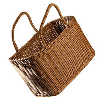 🧺 Handwoven Wicker Picnic & Storage Basket – Eco-Friendly Rattan Tote with Handle for Home, Garden & Beach 🌿✨