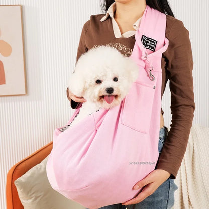 🎒 Hands-Free Dog Sling Carrier for Walks & Travel