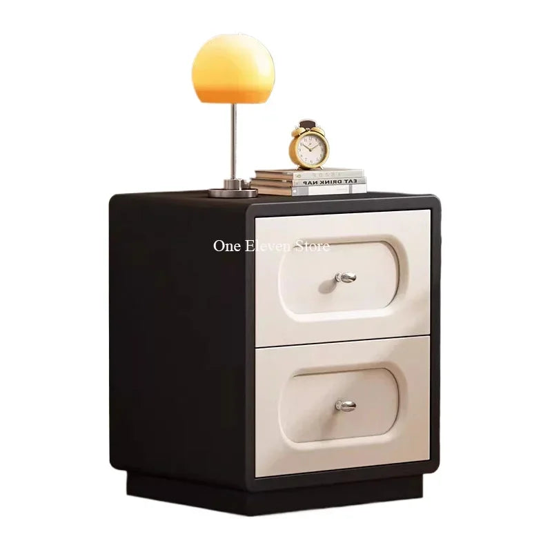 🛏️ Modern Luxe Bedside Nightstand – Dual Drawer Storage Table (45×40×60cm)