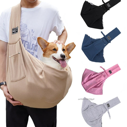 🎒 Hands-Free Dog Sling Carrier for Walks & Travel