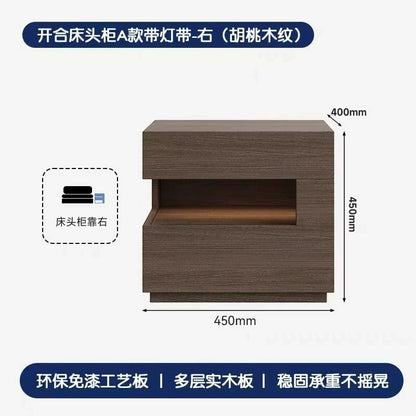 ✨ Modern Minimalist Bedside Table – Compact Drawer Cabinet with Open Shelf Storage (45×40×45cm)