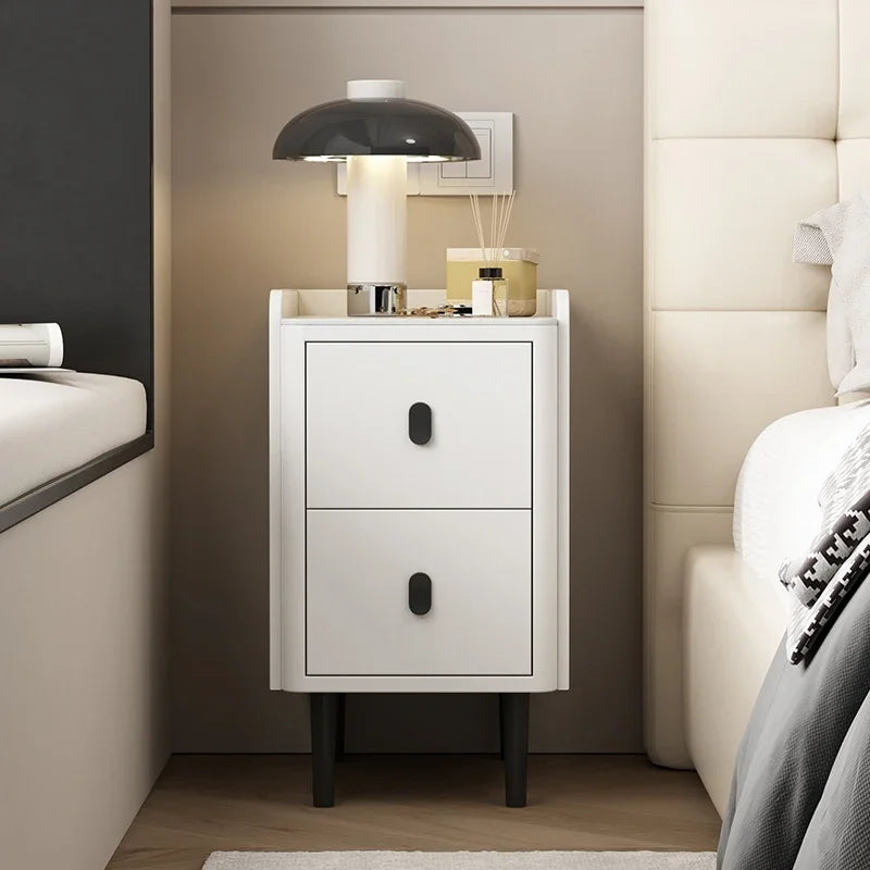 ✨ Modern Nordic Nightstand – Minimalist Drawer Storage Bedside Table