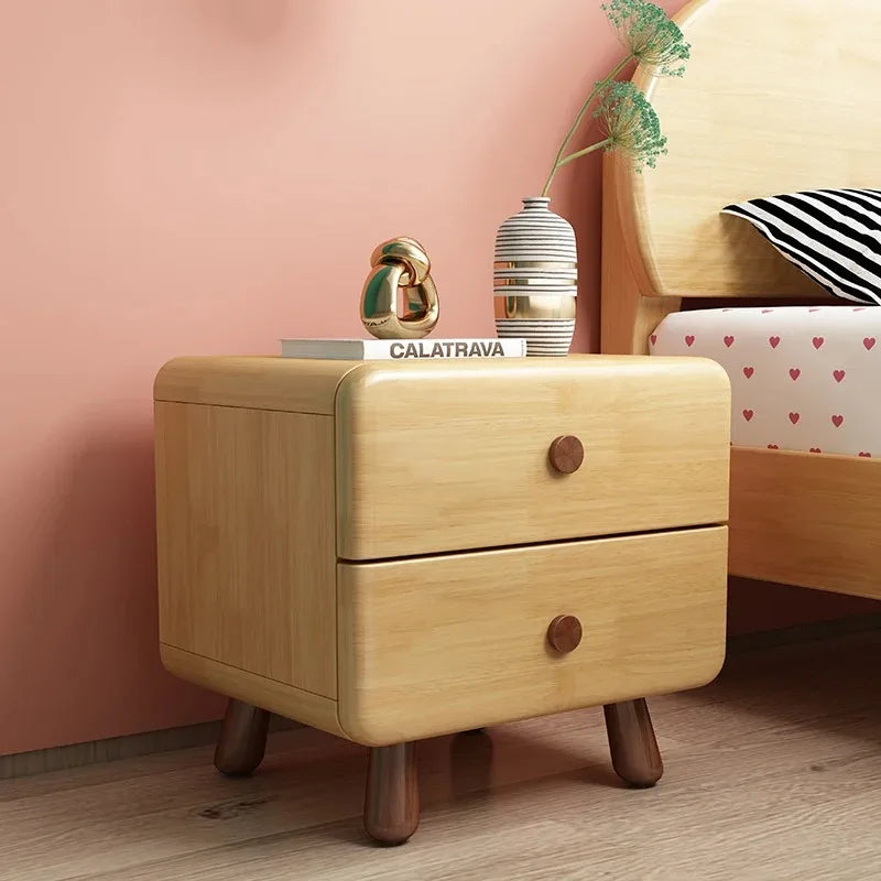 Modern Minimalist Nightstand With Drawer – Wooden Bedside Storage Table