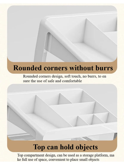 Multi-Layer Desktop Organizer Shelf with Drawers – Stationery & Study Desk Storage Box