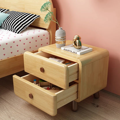 Modern Minimalist Nightstand With Drawer – Wooden Bedside Storage Table