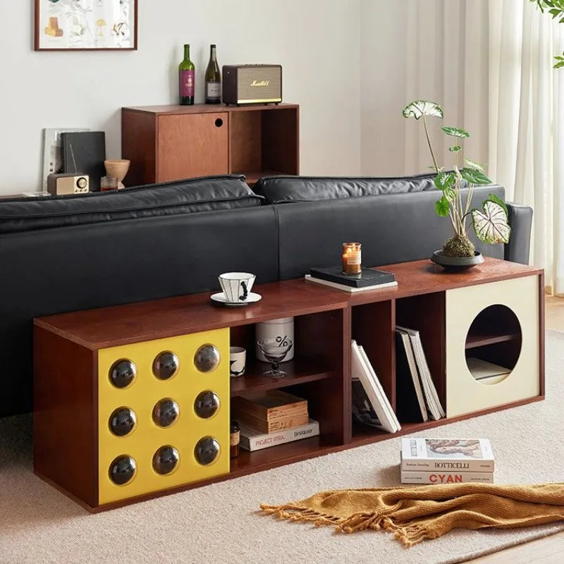 Modern Multi-Drawer Designer Storage Cabinet – Space-Saving Wooden Organizer for Living Rooms and Bedrooms