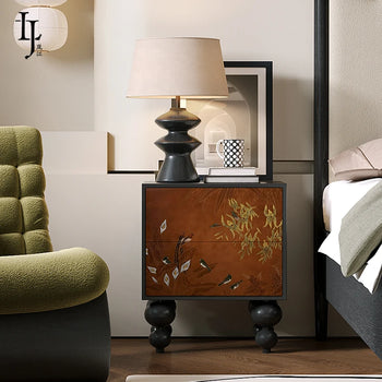 🛏️ ✨ Vintage Storage Nightstand – Minimalist Wooden Bedside Table