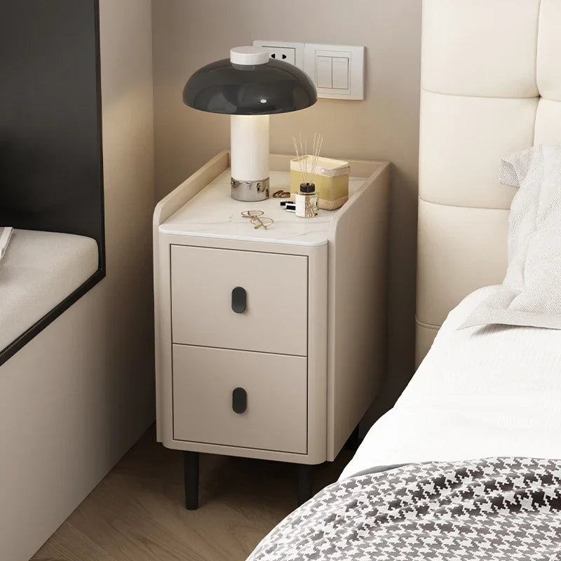 ✨ Modern Nordic Nightstand – Minimalist Drawer Storage Bedside Table