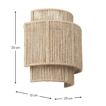 🌾 Retro Rattan Weaving Wall Lamp – Handwoven Hemp Rope Sconce with Soft LED Glow for Bedroom & Living Spaces ✨
