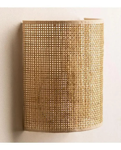 🌾 Handwoven Rattan Wall Sconce – Natural Wicker Lamp for Bedroom, Living Room & Hallway Ambiance 🌙✨