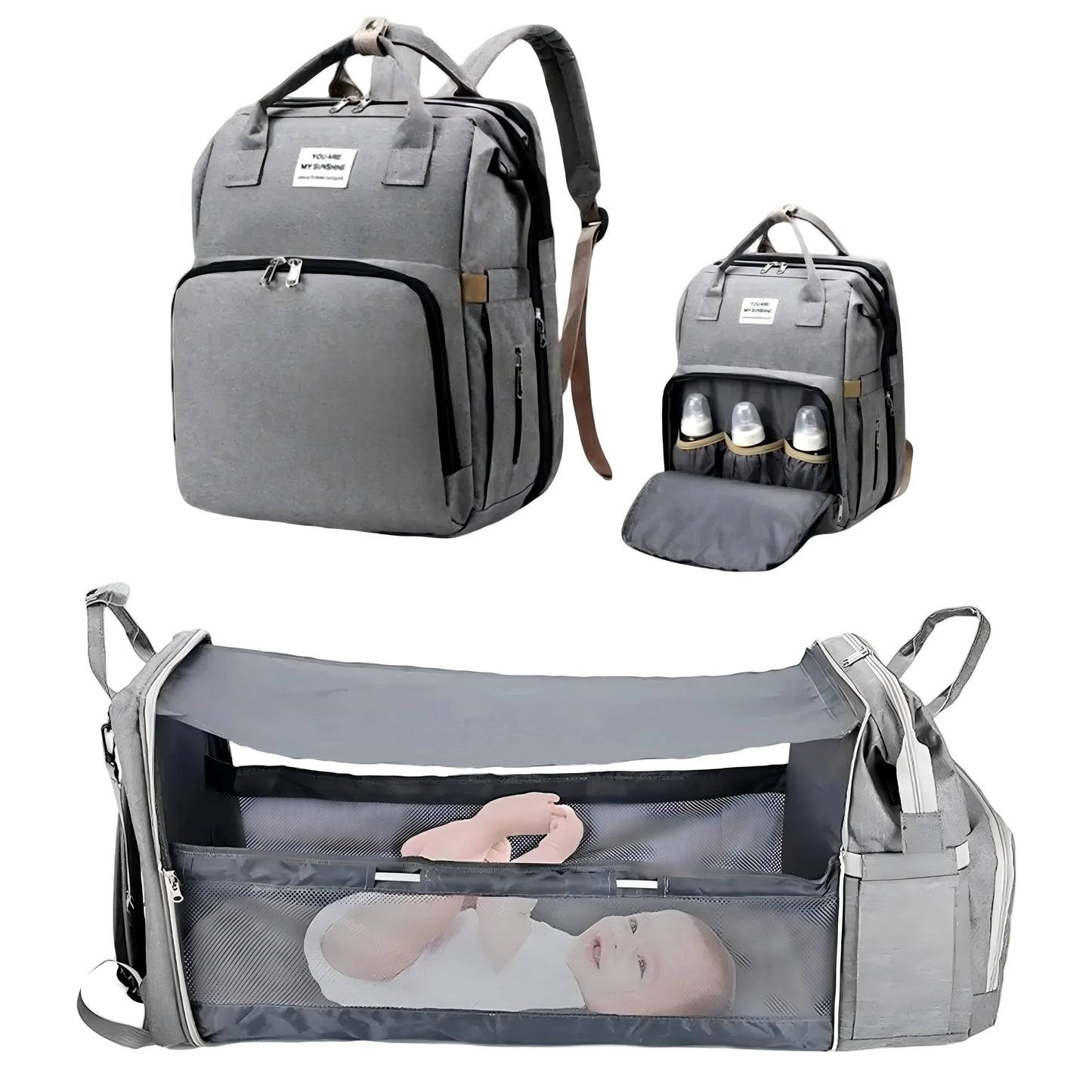3-in-1 Convertible Baby Travel Crib Backpack ✨🍼