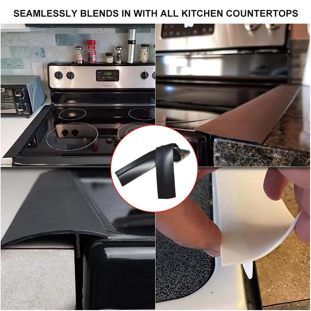 🔥 Mess-Free Stove Gap Cover — Heat-Resistant Silicone Gap Filler (2-Pack)
