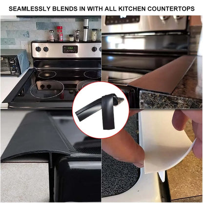 🔥 Mess-Free Stove Gap Cover — Heat-Resistant Silicone Gap Filler (2-Pack)
