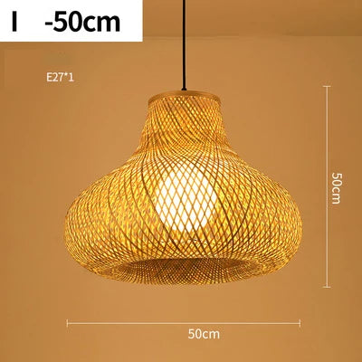 🌾 Handwoven Rattan Wicker Pendant Lamp – Japanese Wooden Ceiling Light for Dining, Bedroom & Farmhouse Décor ✨