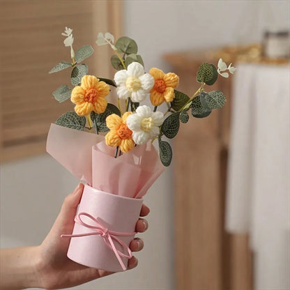 ✨ Glowing Crochet Flower Bouquet – A Warm Light of Love 💖🌷