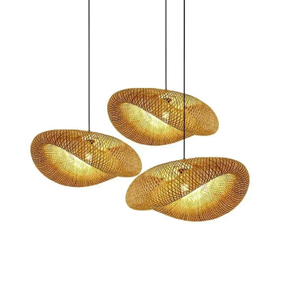 🌾 Handwoven Bamboo Pendant Light – 36cm LED Ceiling Lamp for Dining, Bedroom & Living Room | Natural Southeast Asian Style ✨