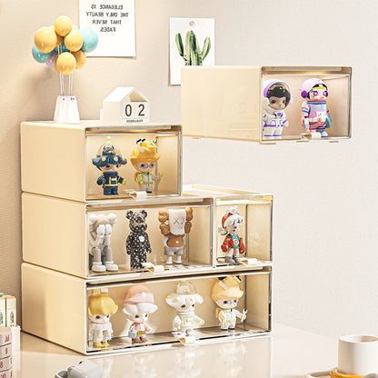 🧸✨ Clear-Front Collectible Drawer Organizer – Desktop Display Storage for Mini Figures, Toys & Cute Decor