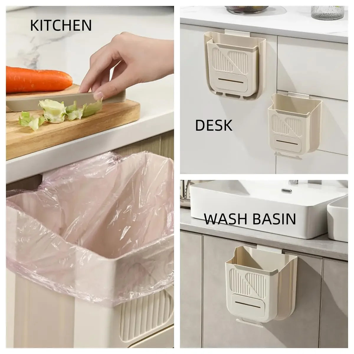 Smart Foldable Hanging Kitchen Trash Bin✨