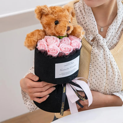 🧸 Teddy Bear Rose Box – A Cute Forever Valentine Gift 🌹❤️