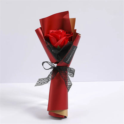 🌹 Single Rose Soap Bouquet – Minimal Valentine Gift for love ❤️