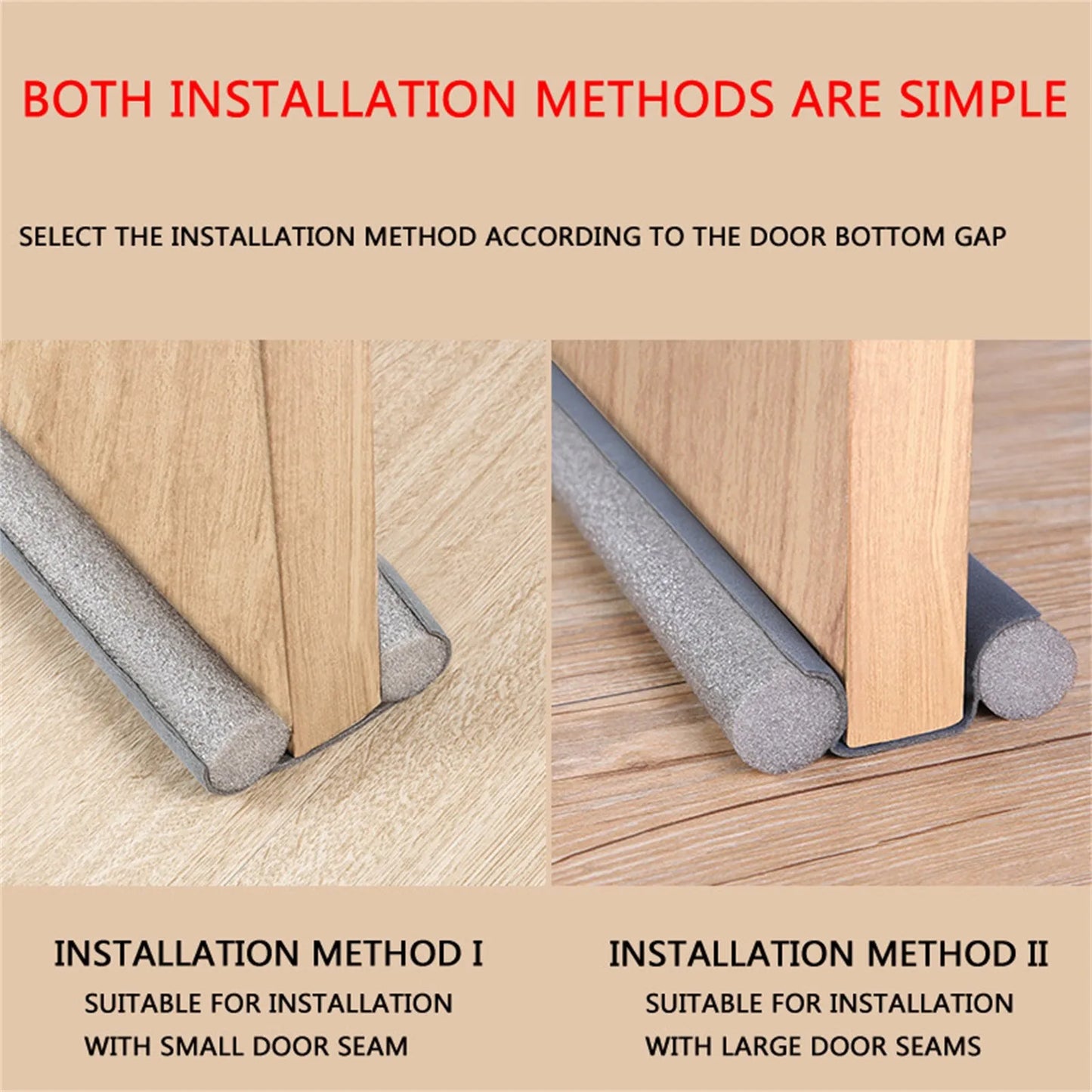 ❄️ Winter Door Draft Stopper Seal Strip — Block Cold Air, Save Heat & Stay Cozy (90 cm X 12 cm)