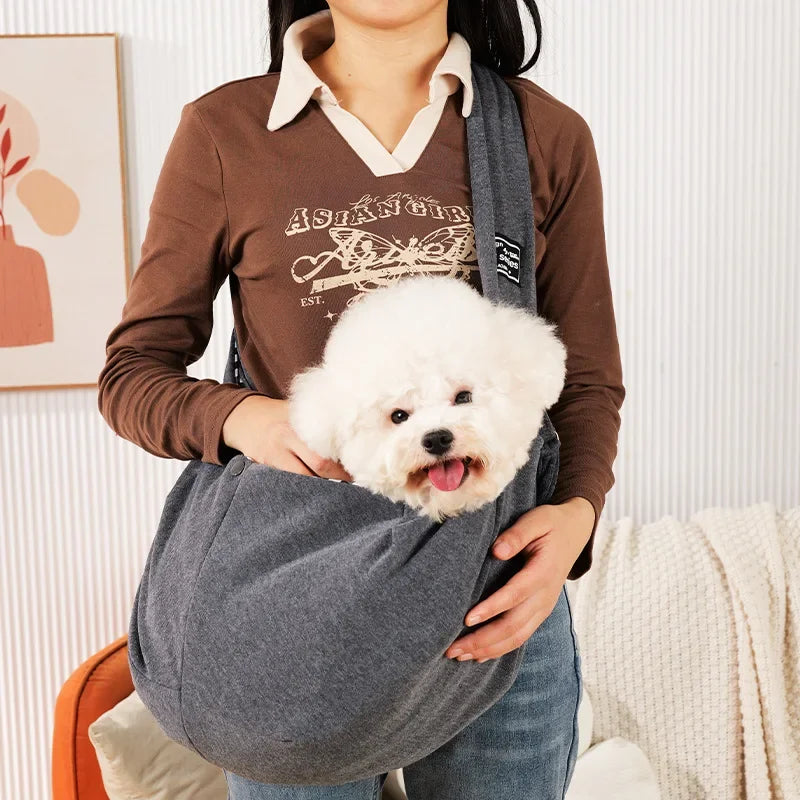 🎒 Hands-Free Dog Sling Carrier for Walks & Travel