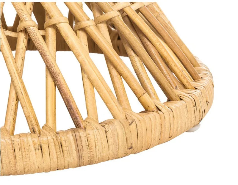 Handwoven Rattan Hourglass Coffee Table – Boho Chic Round Center Table for Living Room & Bedroom ☕🌾