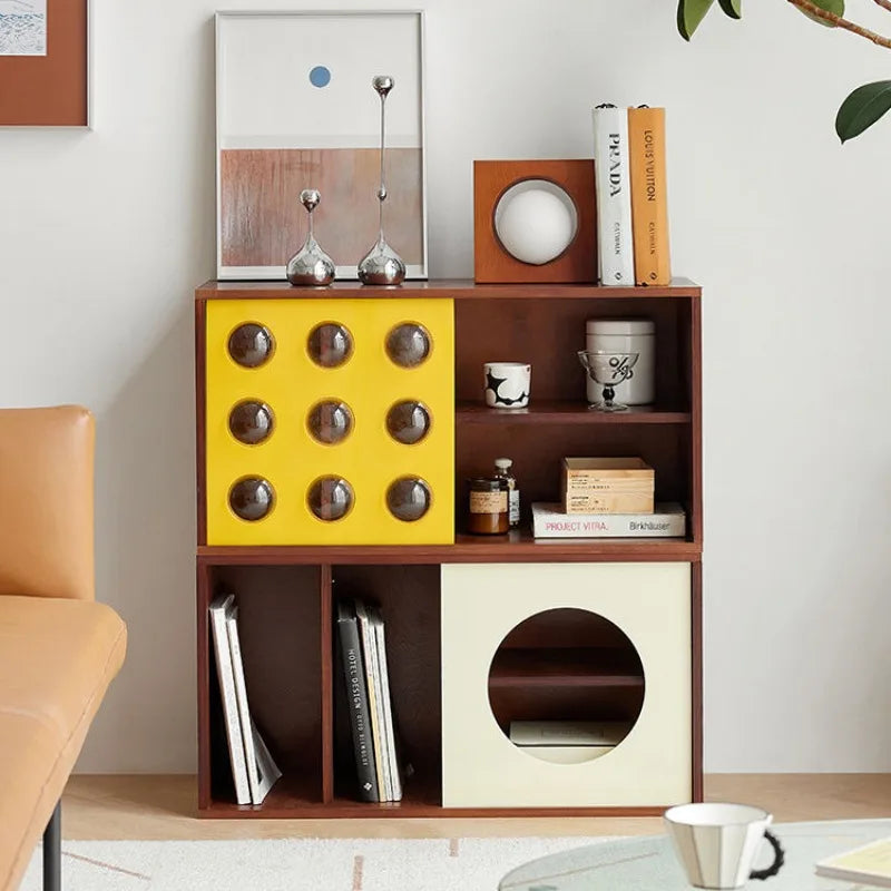 Modern Multi-Drawer Designer Storage Cabinet – Space-Saving Wooden Organizer for Living Rooms and Bedrooms