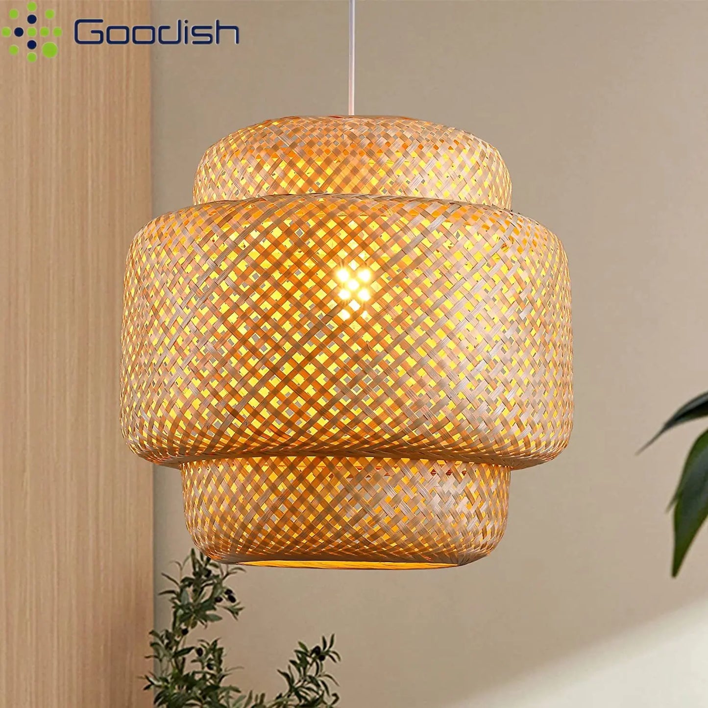 Handwoven Bamboo Pendant Lamp – Natural Rattan Wicker Ceiling Light for Dining, Bedroom & Home Décor 🌿✨