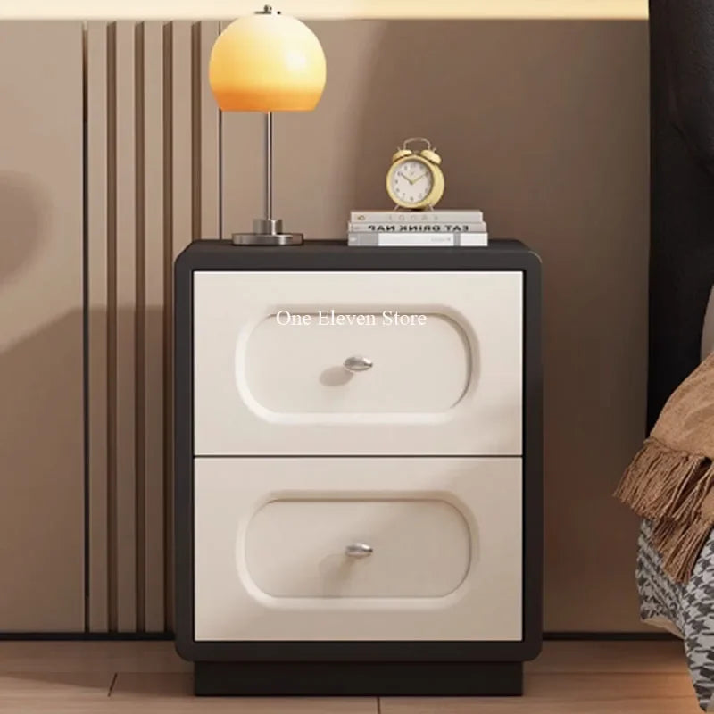 🛏️ Modern Luxe Bedside Nightstand – Dual Drawer Storage Table (45×40×60cm)