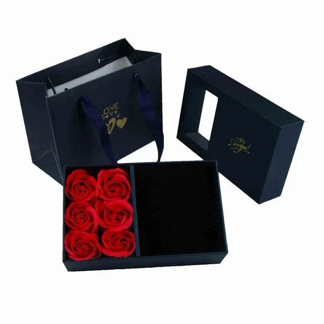 💝 Window-Opening Rose Jewelry Gift Box – Hidden Surprise of Love 🌹✨