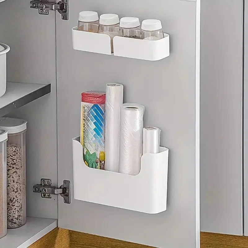 Door-Mounted Storage Pocket – Multi-Use Cabinet Organizer for Kitchen and Bathroom