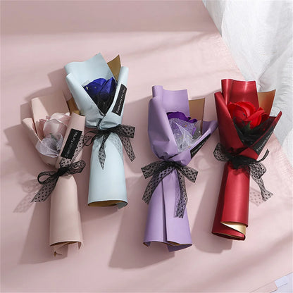 🌹 Single Rose Soap Bouquet – Minimal Valentine Gift for love ❤️