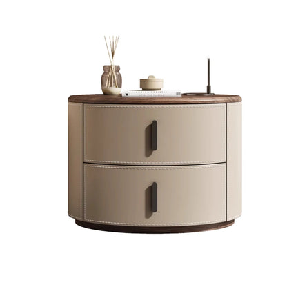 🛏️✨ Modern Italian-Style Nightstand – Minimal, Curved Design Bedside Table with Hidden Storage