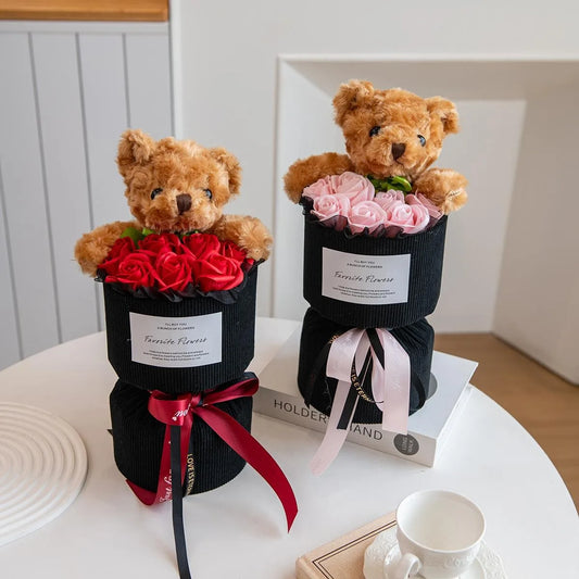 🧸 Teddy Bear Rose Box – A Cute Forever Valentine Gift 🌹❤️