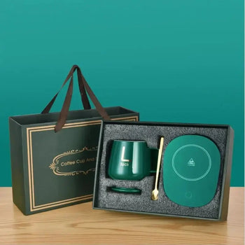 ☕✨ Self-Heating Ceramic Mug With Desk Warmer – Cozy Sips, Anytime (301-400ml)