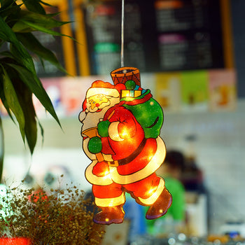 Christmas LED Character Lights – Santa, Snowman, Reindeer & Tree Hanging Décor Set for Magical Holiday Glow ✨