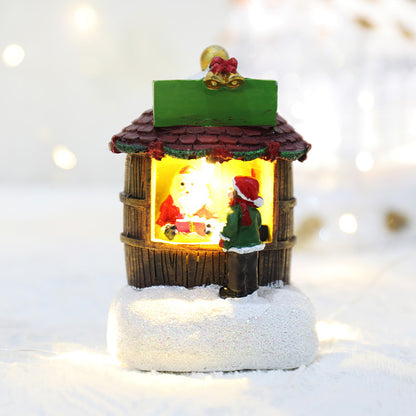 Mini Christmas Village Light Houses – Resin Holiday Home Décor Gifts ✨