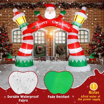 ✨ 8.9FT Giant Inflatable Christmas Arch with 7 LED Lights – Merry Entrance Decoration for Home, Yard & Parties